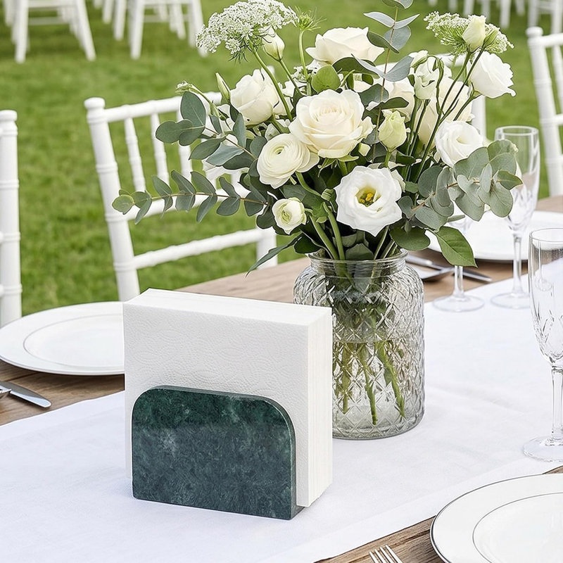 Marble Standing Napkin Holder, Brown