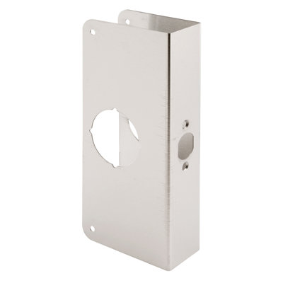 Brass Lock and Door Reinforcement Plate for 1-3/4 In. Thick Doors, Brass Finish (Single Pack)