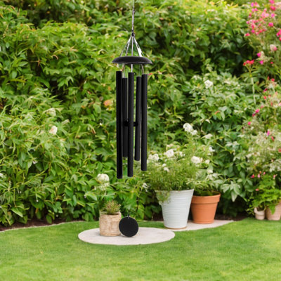 51" Long Tuned Black Metal Wind Chime