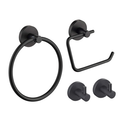 Circular 4 - Piece Bathroom Hardware Set