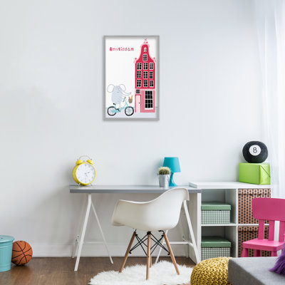 «Elephant & Amsterdam», giclée encadrée par Carla Daly