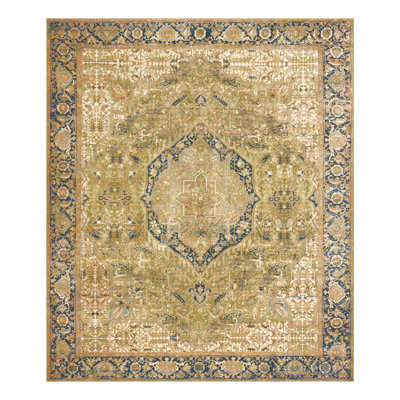 Tapis d'extérieur traditionnel Green_Unique Loom Nosara