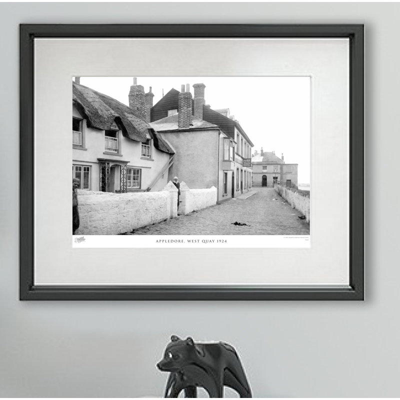 Appledore, West Quay 1924 - Single Picture Frame Print, 28cm H x 36cm W x 2.3cm D