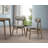 Starlight 5-Piece Solid Wood Dining Room Set With Sculpted Backrest Chairs