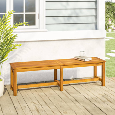 Menik Solid Wood Acacia Outdoor Bench