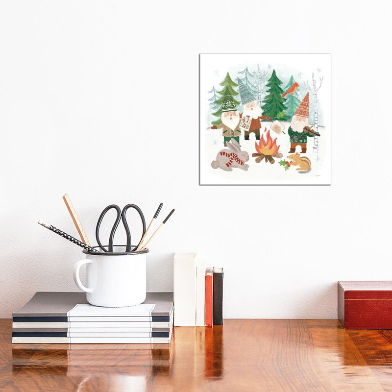 Woodland Gnomes II by Mary Urban - Gallery-Wrapped Canvas Giclée on Canvas, Wrapped Canvas, 30.48 cm H x 30.48 cm W