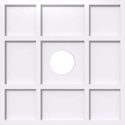 20"OD x 4"ID x 7"C x 1"P Rubik Architectural Grade PVC Contemporary Ceiling Medallion