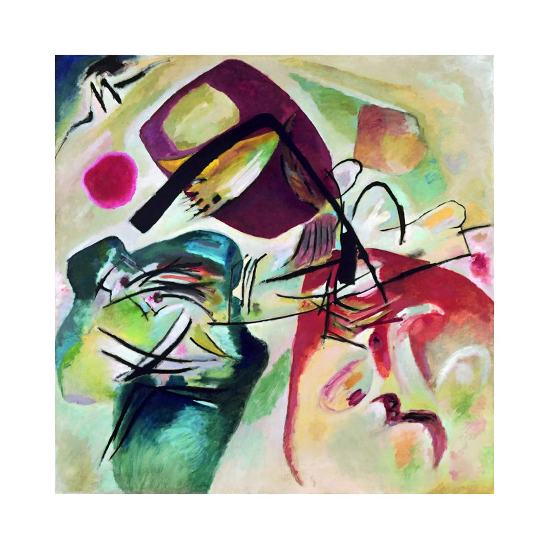 With Black Arch by Wassily Kandinsky - 1 Piece Wrapped Canvas Painting, 45.72 cm H x 45.72 cm W x 3.175 cm D