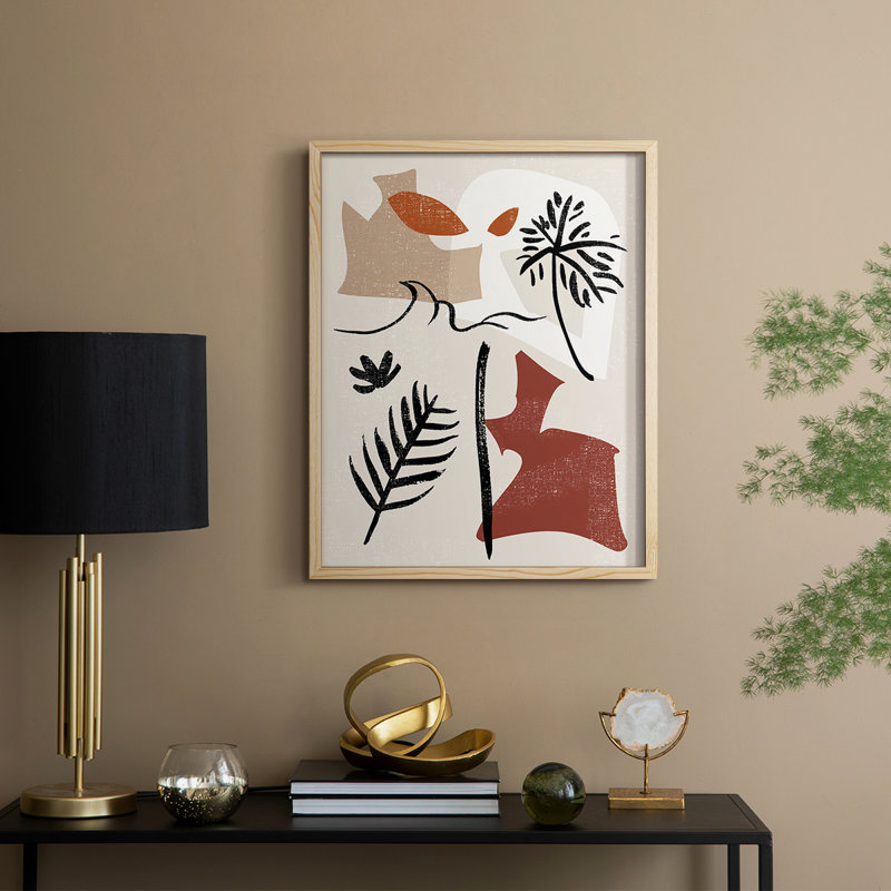 «Soft Palms VI», reproduction encadrée - bois massif, H 11 po x l 9 po, Naturel