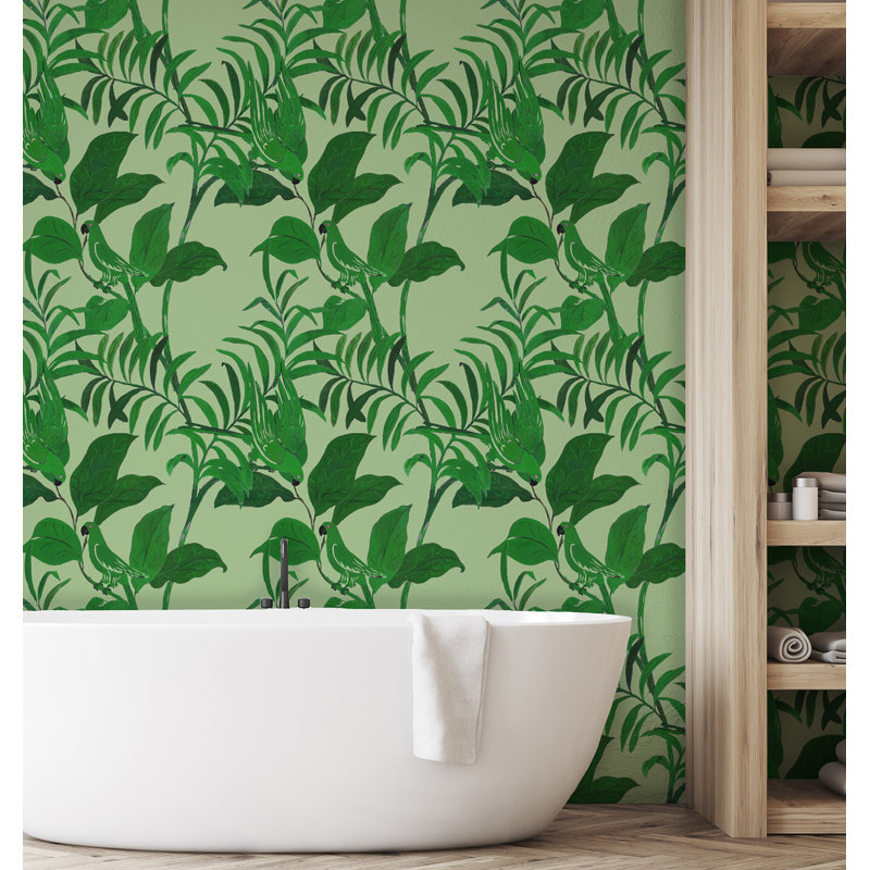Rouleau de papier peint 33 pi x 20,5 po Paule Marrot, Vert