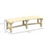 Banc de terrasse semi-circulaire en bois naturel - Idéal pour jardin, terrasse, patio, pelouse.