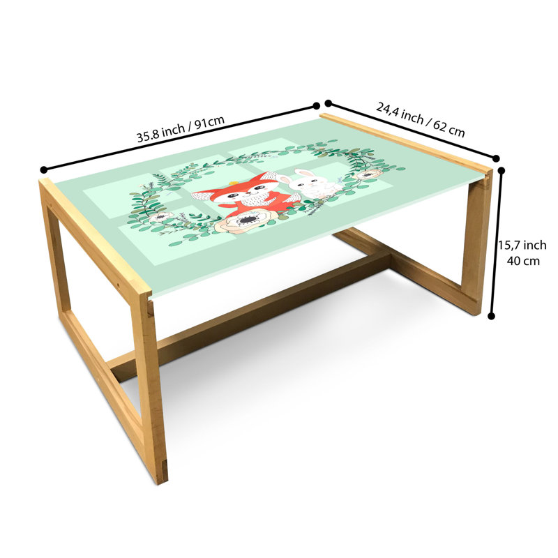 Heinrihs Sled Coffee Table, 40cm H x 91cm W x 62cm D