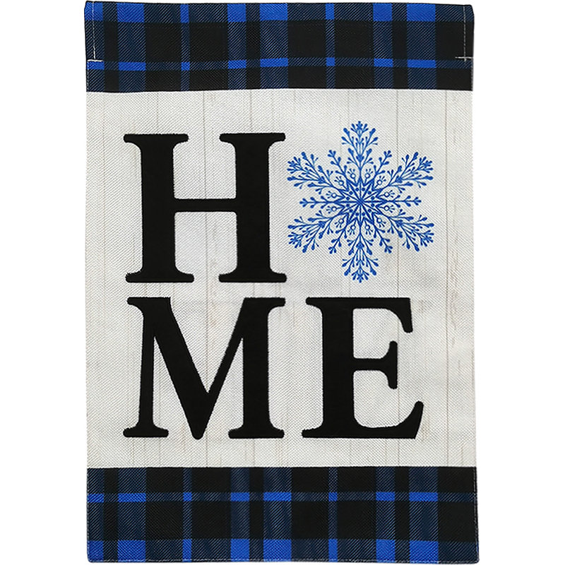 Drapeau de maison en flocon de neige