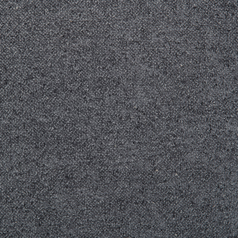 Fauteuil d'appoint gris anthracite à accoudoirs sur rail avec dossier réversible et coussin assorti pour une assise confortable recouverte de courbes sculpturales, capitonnage à rainures verticales profondes