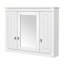Armoire murale de salle de bain avec miroir, 4 tablettes réglables, solution de rangement peu encombrante au-dessus de la toilette-1597652285
