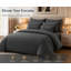 Damask Velvet Duvet Cover Set with Pillowcases-138862234