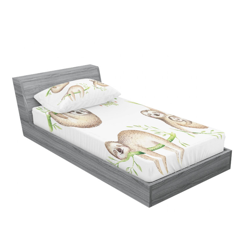 Microfiber Sheet Set, Twin Sheet Set with Fitted Sheet