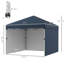 Auvent escamotable 10 pi x 10 pi 3 parois latérales à hauteur réglable. UV30 +. Sacs de transport et de poids inclus. Fonction d'événement de patio bleu marine. Protégé fourni. Tente