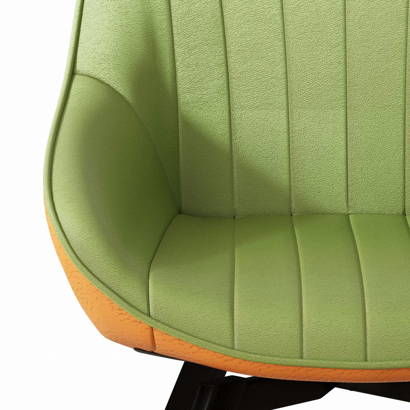 Ensemble de 2 chaises de salle à manger, chaise de salle à manger de cuisine moderne et médiévale, chaises décoratives en polyuréthane avec pieds en métal, convenant à la maison et à la cuisine