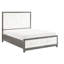 Grand lit plateforme avec rangement, rangement gris pour chambre à coucher et