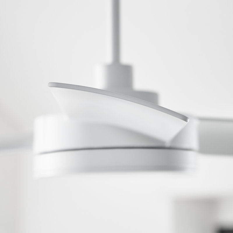 56'' Cirque LED Standard Ceiling Fan with Remote Control and Light Kit Included, Matte White