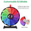 Roue de prix WinSpin 15 pouces - roulette de table 12 emplacements avec marqueur effaçable à sec-105007291