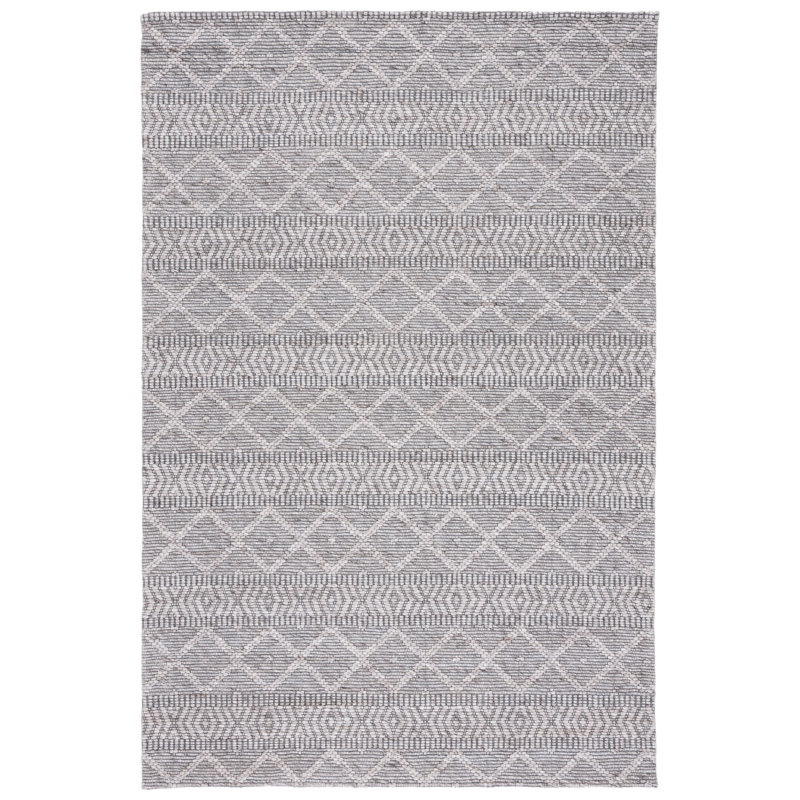 Tapis gris en laine et coton tissé à plat Marbella, Rectangle 3 pi x 5 pi