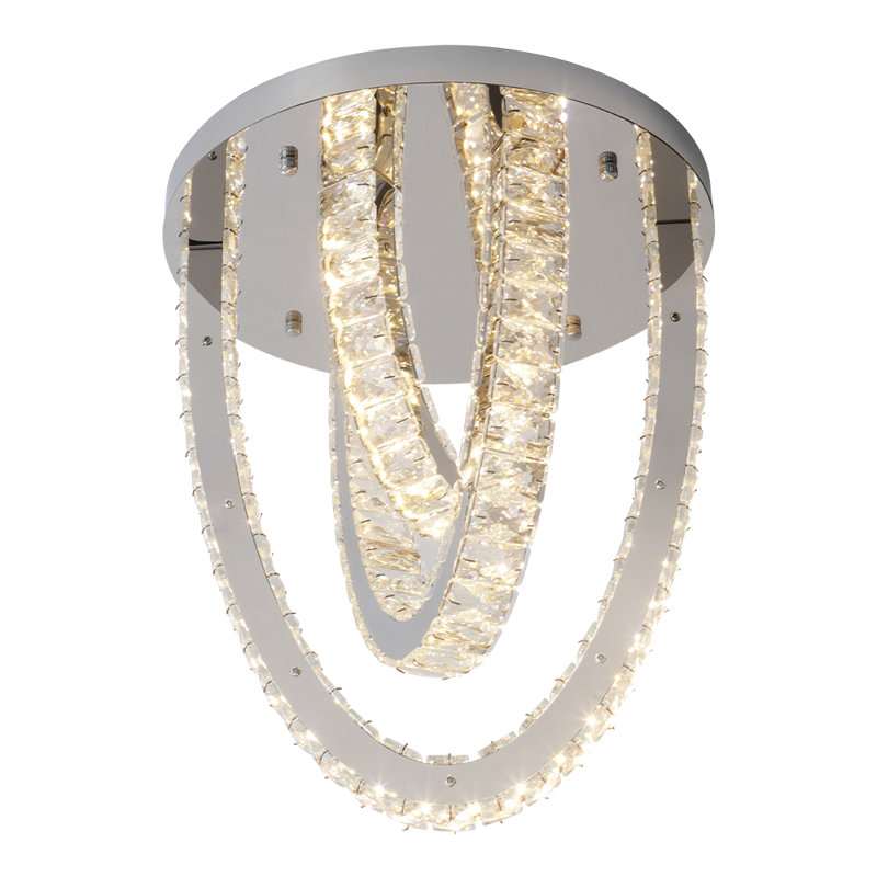 3-Light Crystal LED Chandelier, 40cm