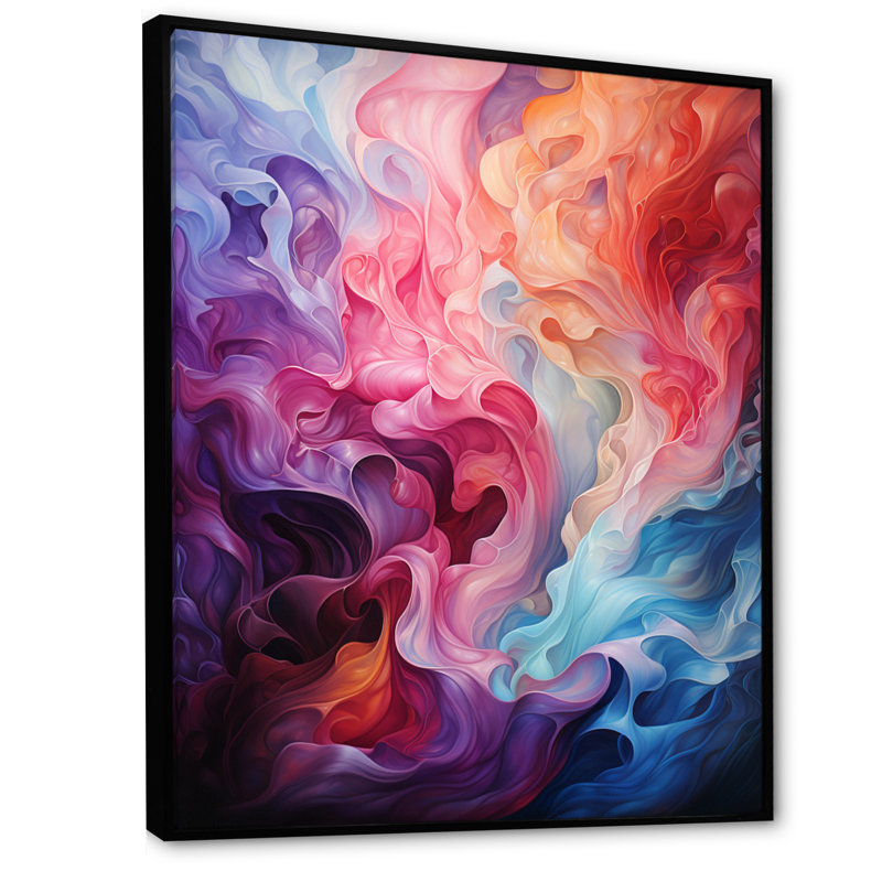 «Opt Art Radiant Spectrum II», impression sur toile, H 32 po x l 24 po x P 1 po, Cadre flottant noir
