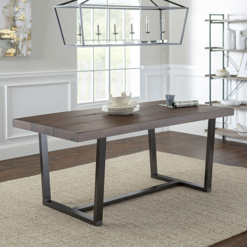 Amarapal Pine Solid Wood Dining Table, Mahogany, 30" H x 72" L x 36" W