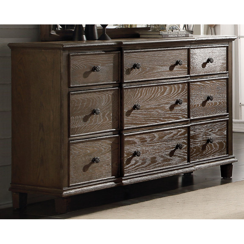 Commode 9 tiroirs avec Miroir Piazza Trystan
