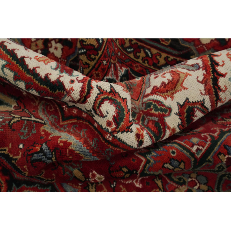 Tapis traditionnel rouge rétro 8 x 10