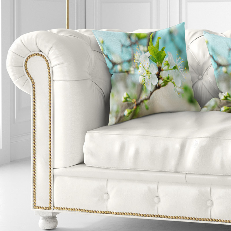 Coussin décoratif floral fleur n, 16 po x 1 po, Coussin décoratif