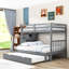 Lit superposé en bois à 4 tiroirs avec lit gigogne Dothan pour lit simple / double / double Dothan par Harriet Bee-2145966641