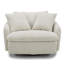 Fauteuil pivotant large de 47,5 po avec 2 coussins décoratifs Brieona-1165888353