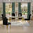 Kenyara Glass Top Metal Base Dining Table-1693357415