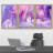 Grunge Abstract Paint Stroke Effect " Abstract Purple Liquid Paint Background Acrylic Texture With Marble Pattern " 3 - Pieces-95099306-56497749