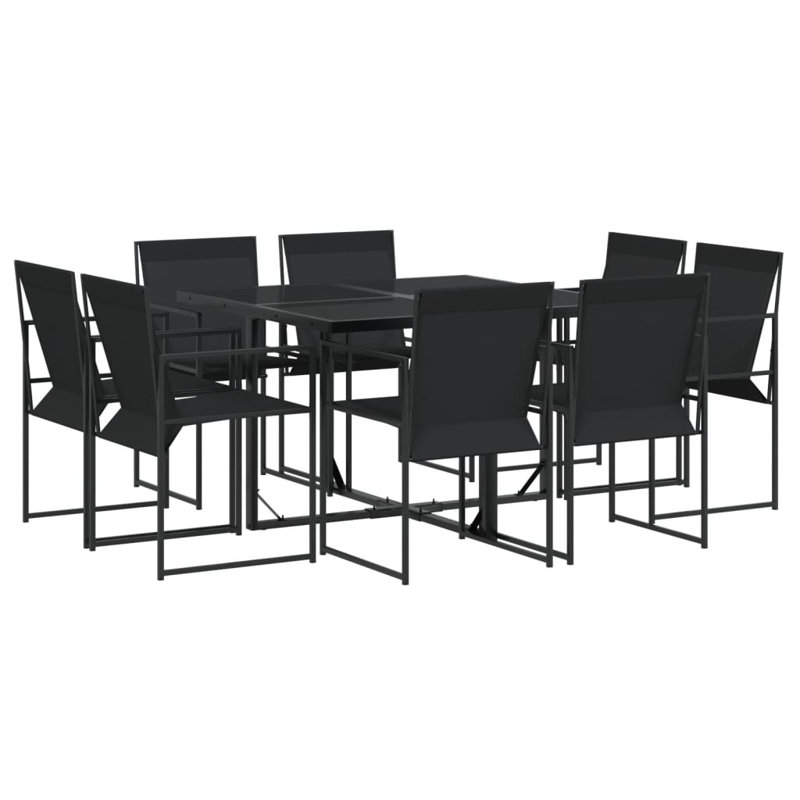  Garden Dining Set Black