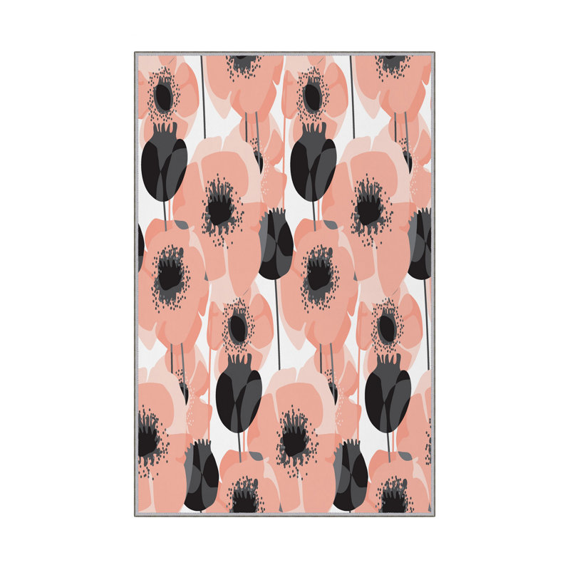 Antibacterial Hall Carpet (2.6 x 6.6 Ft) | 100% Polyester, 0.4 in Pile Height | Non-Slip PVC Dot Underside, Machine Washable | 3D Digital Printing, Durable & Stylish for Entryways, Living Rooms & More