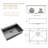 30'' L x 22'' W Gunmetal Black Nano-Titanium Plated Stainless Steel Drop-in Kitchen Sink with Sink Grid, Strainer, and Roll-Up Rack