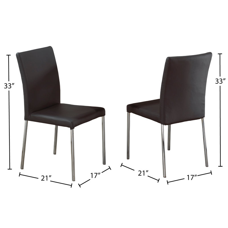 Chaise parsons rembourrée mate en noir