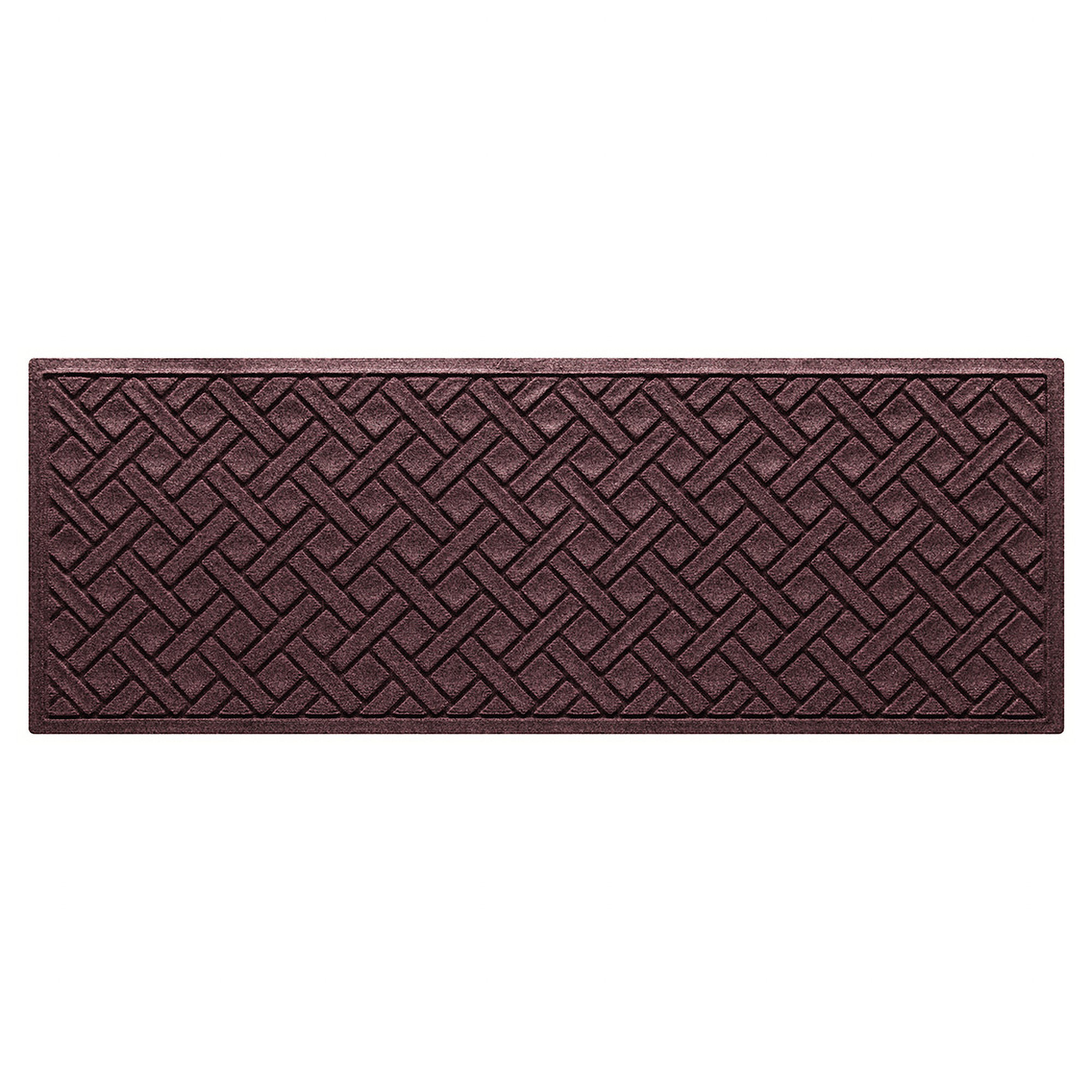 Waterhog Lattice Indoor Outdoor Door Mat, Bordeaux, 0.375" H x 60" W x 22" D