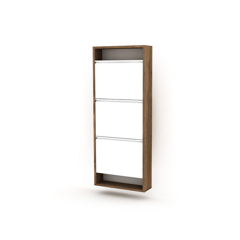 3 Tier Wood Shoe Shelving For An Organized Home Wooden Rack In Color Space, California Walnut