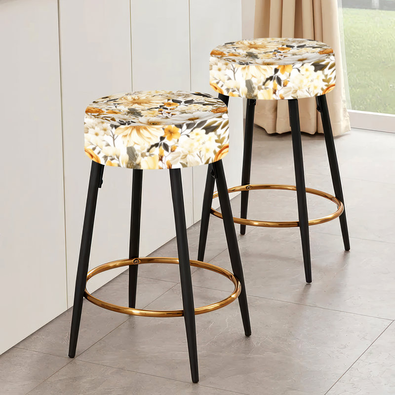 Ensemble de 2 tabourets de bar Rustic Floral Warmth Brilliance