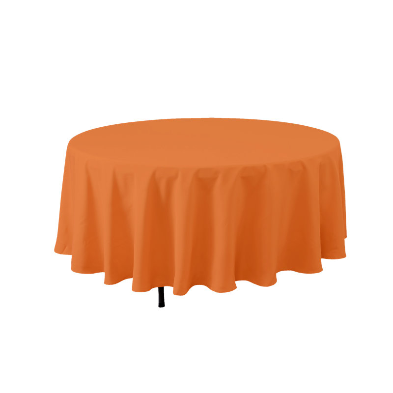 Kendleton Round Tablecloth, 90" x 90", Orange