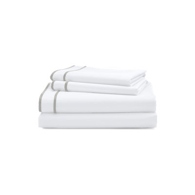 Spencer Border Sheet Set Grey