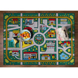 Jeromy Tufted Kids Green Non-Slip Rubber-back Area Rug
