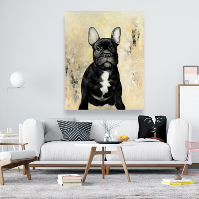 Bouledogue français sur toile - Art contemporain pour chambre à coucher