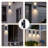Black Cylinder Outdoor Wall Light Waterproof Aluminum - 4 Pack-74015006