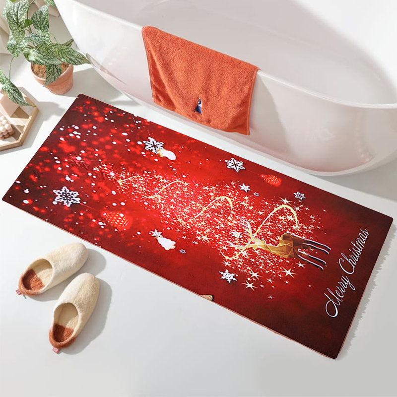 Jenova Polyester Non-Skid Kitchen Mat, Rectangle 3'11" x 1'4"